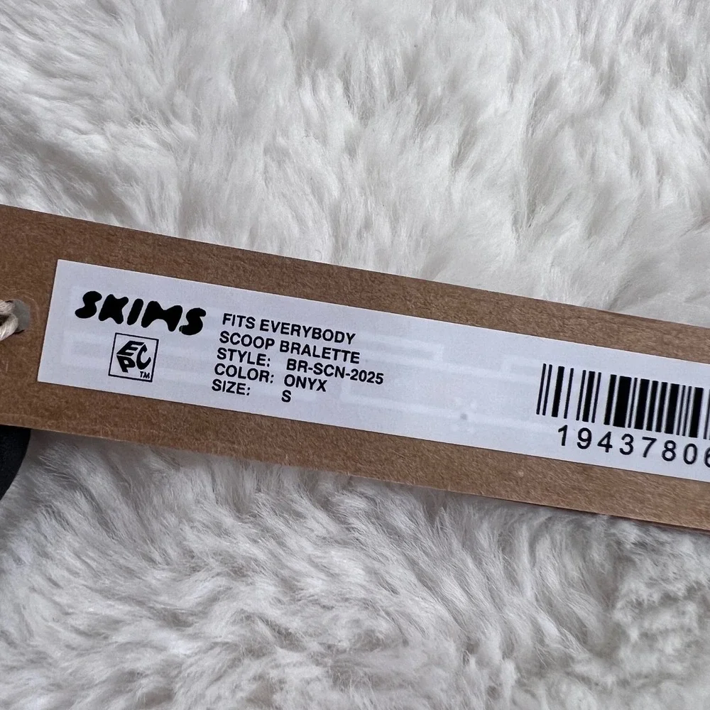 SKIMS Fits Everybody Scoop Bralette Onyx Black BR-SCN-2025 Womens Size Small NEW - Picture 10 of 11